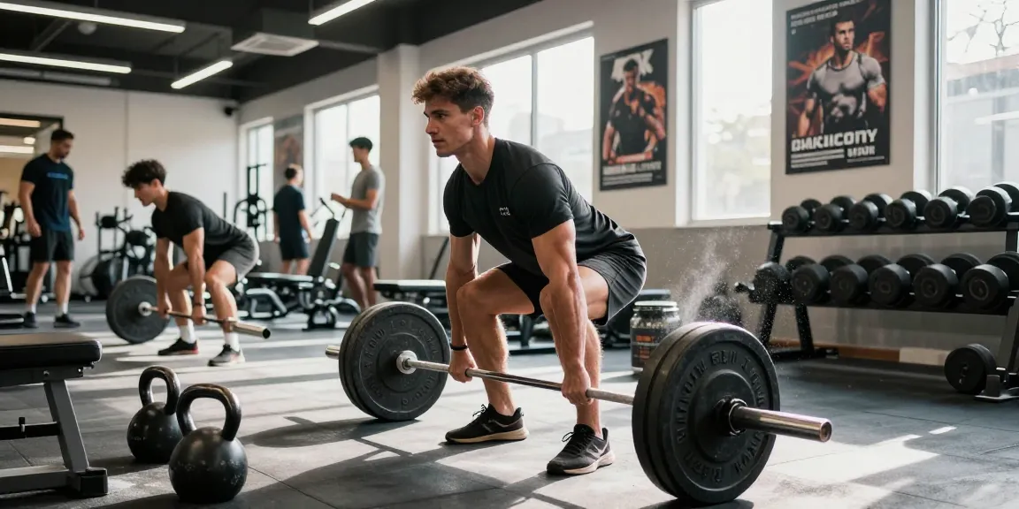 Anabolika Shop - Fitness enthusiast lifting weights in a vibrant gym, emphasizing exercise and quality anabolic products.