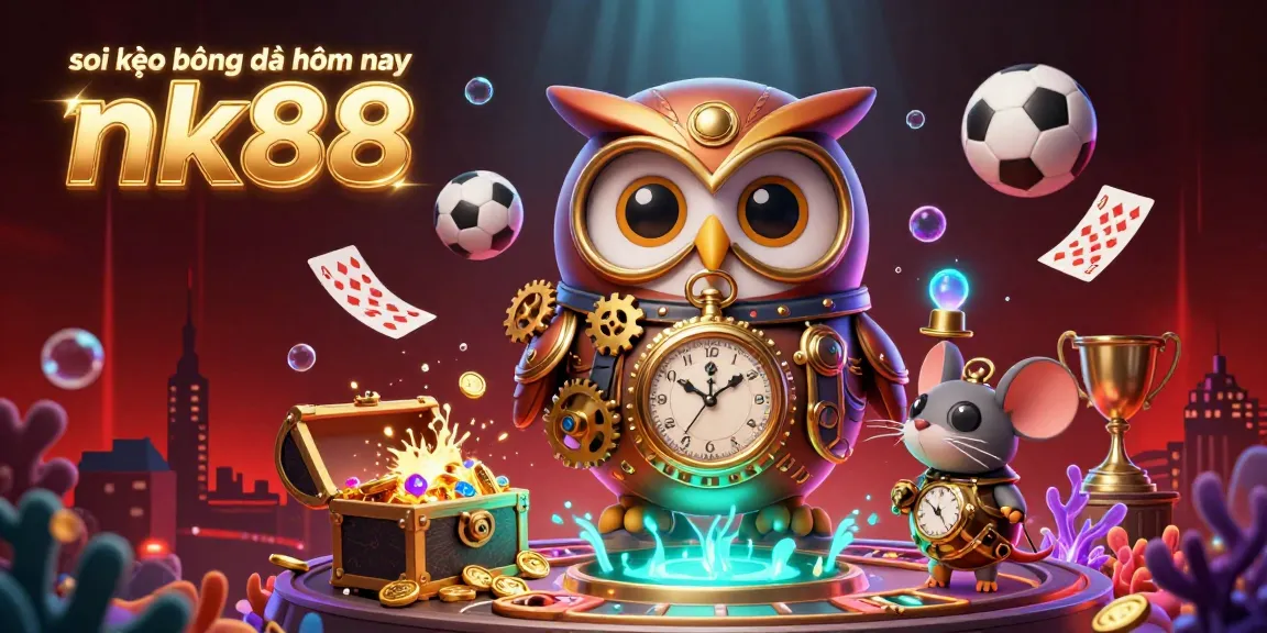 Engage with sports betting excitement at soi kèo bóng đá hôm nay nk88, featuring vibrant characters and dynamic betting elements.
