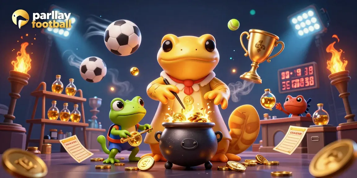 Experience parlay football excitement with dynamic betting elements in a magical 3D scene.