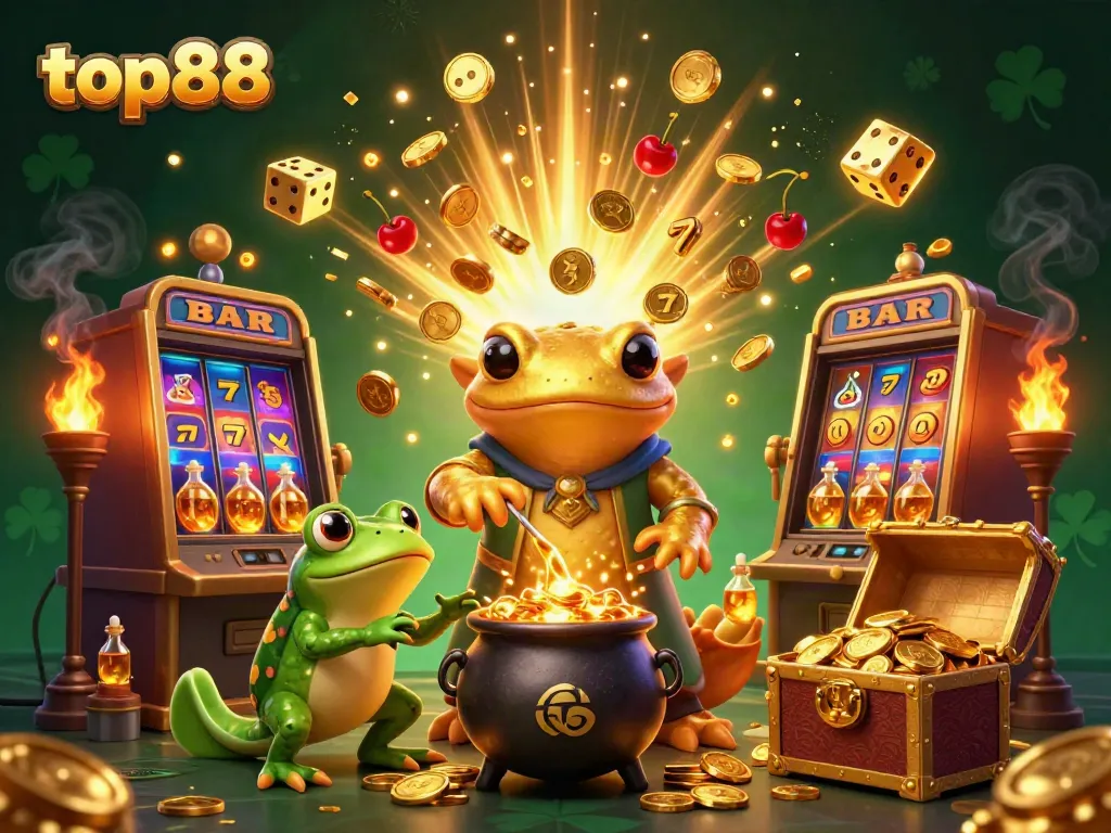 Engage in thrilling gameplay at top88 with vibrant slot machines and magical elements.
