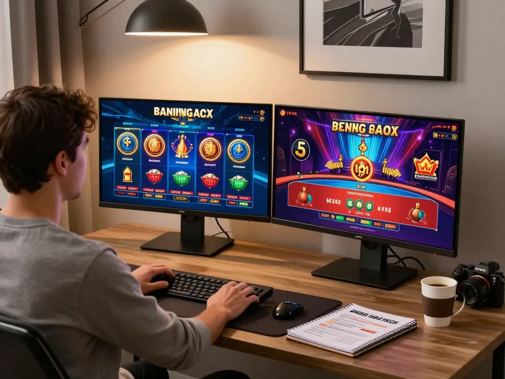Memainkan permainan kasino online di platform rokok88 dengan grafik yang hidup dan catatan strategis.