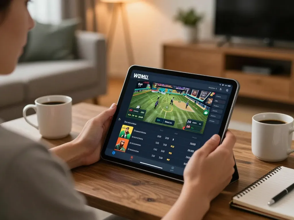 Scène engageante de paris sportifs avec fonctionnalités de paiement instantané sur application mobile, présentant le paris sportif virement instantané.