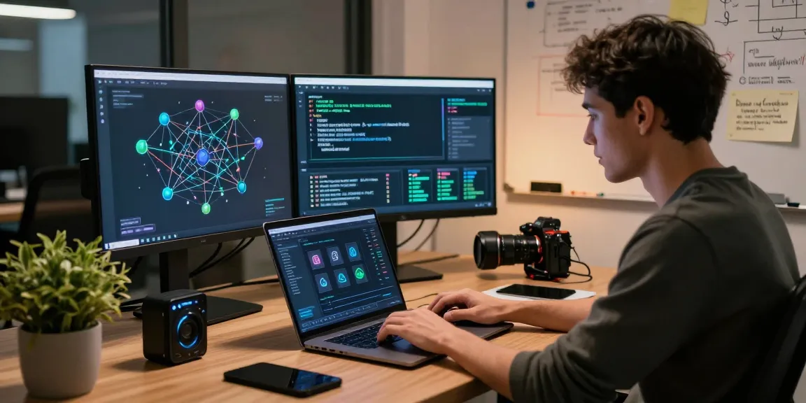 Libertyswap blockchain developer analyzing cross-chain transactions in a modern tech workspace.