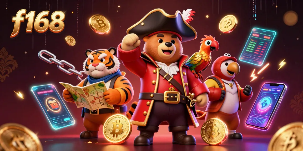 Join the adventure at f168 with a cartoon pirate bear and fierce tiger, revealing winning strategies.