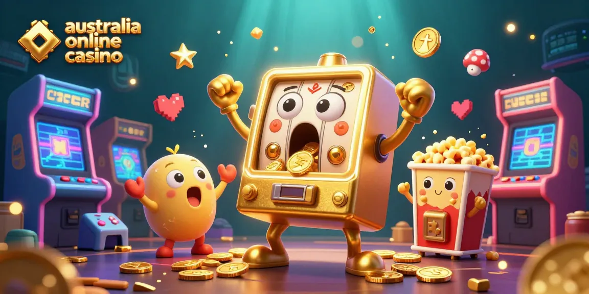 Spin the jackpot with engaging 3D characters in this australia online casino scene, showcasing excitement and rewards.