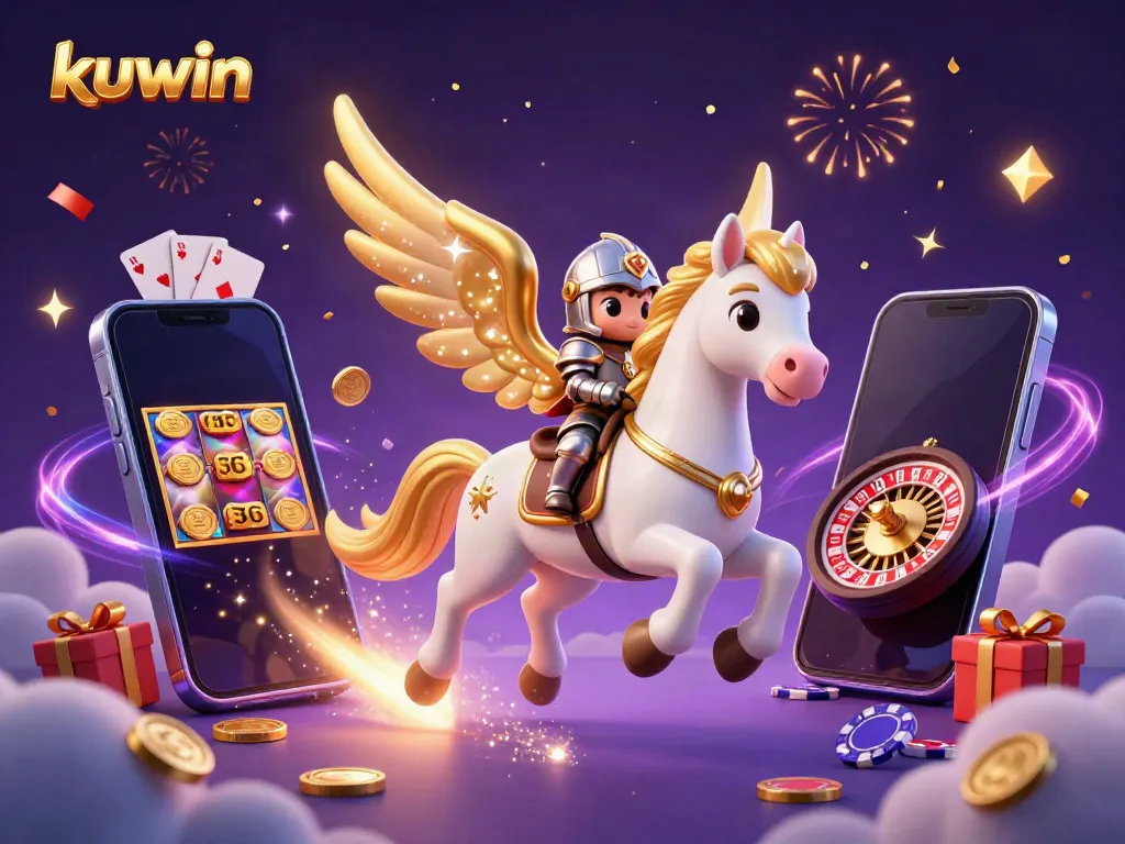 Experience thrilling adventures at kuwin with stunning visuals of games and celestial elements.