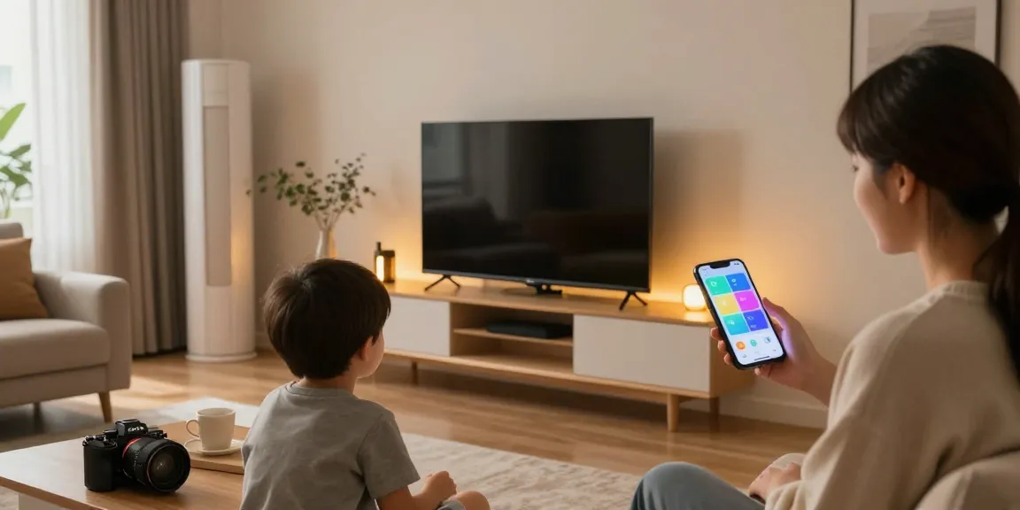 Benzi LED instalate într-un interior modern, într-o atmosferă caldă și primitoare.