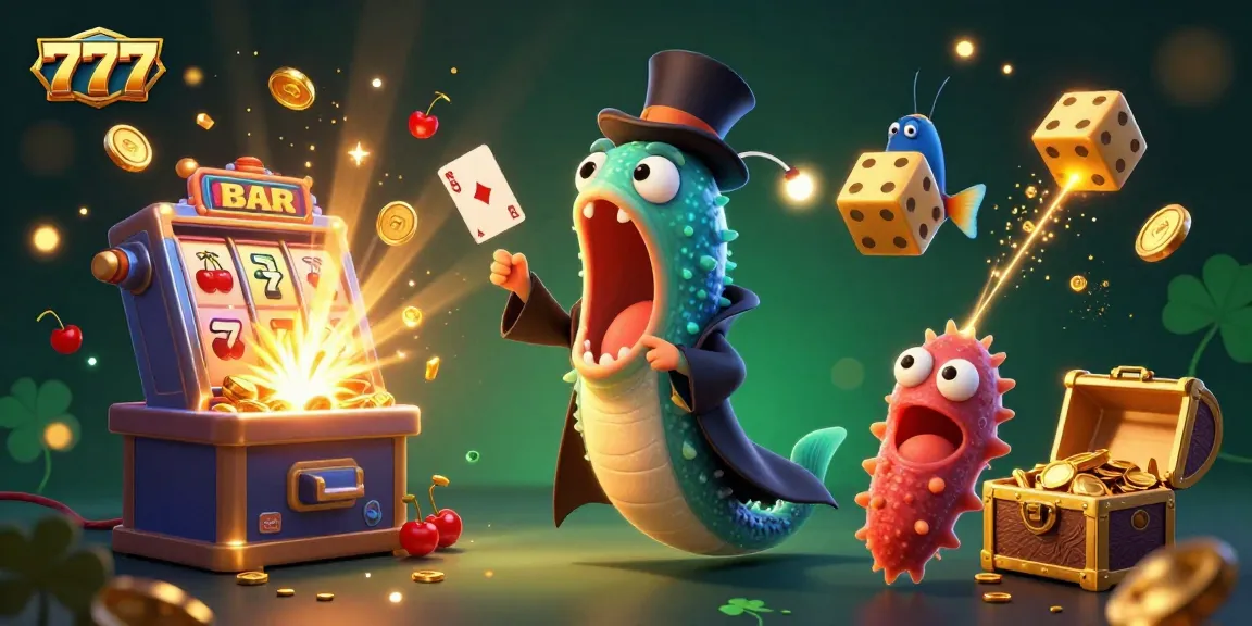 Win big with 777 in this vibrant gambling scene featuring animated deep-sea creatures and exciting jackpots.