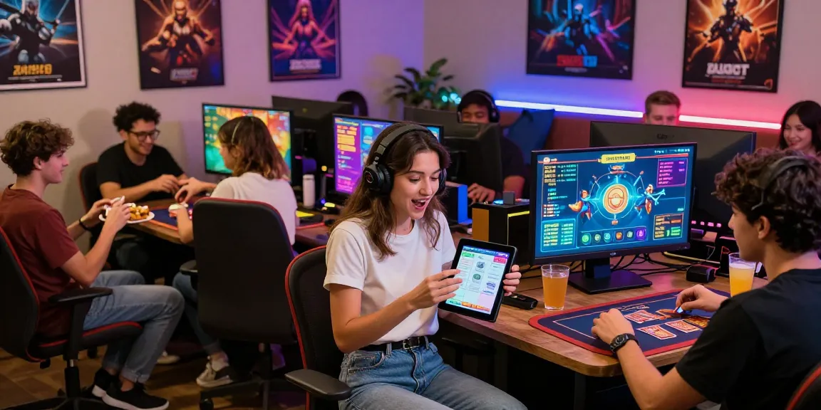 Engaged players enjoying Rikvip games together in a vibrant gaming room.