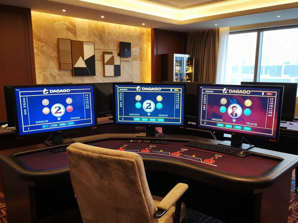 Online gambler enjoying live dealer games on dagago from a stylish home setup.