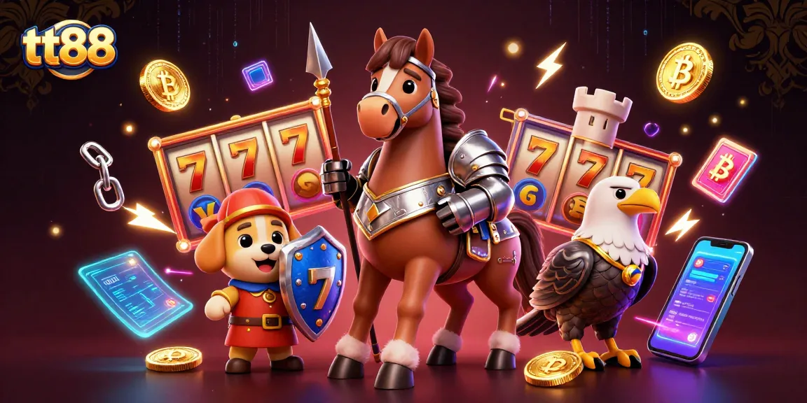 Engage with tt88's vibrant casino experience, featuring dynamic game elements and characters.
