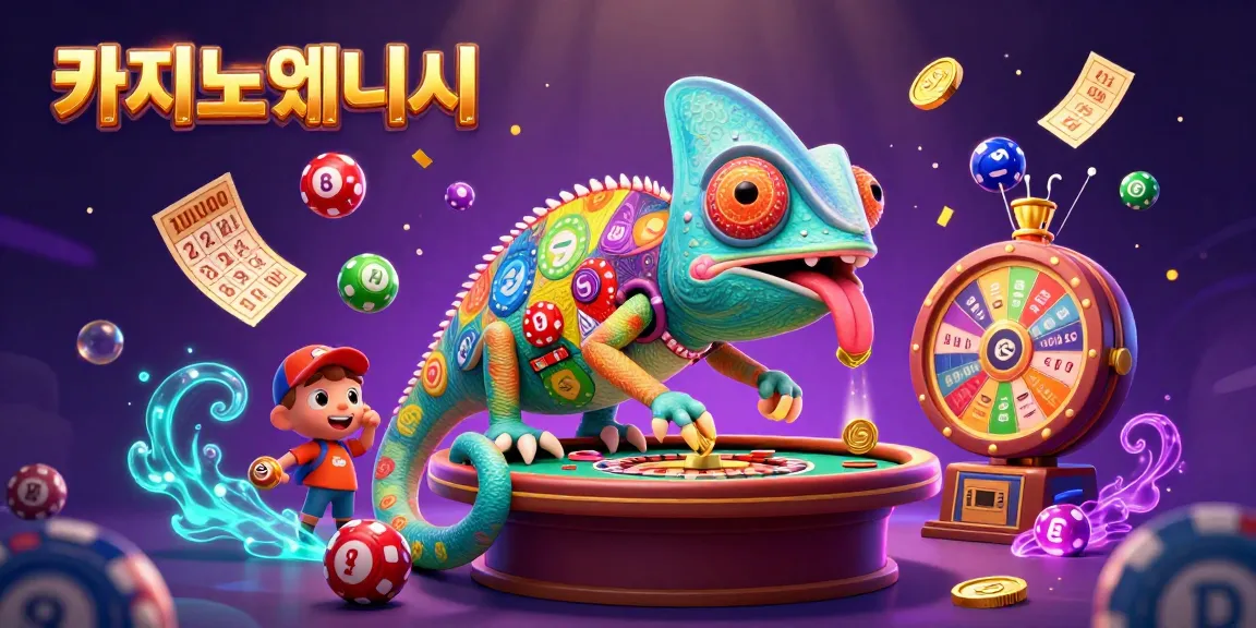 카지노사이트에서 다양한 게임을 즐기며 금화를 잡는 초록 카멜레온의 매력적인 모습