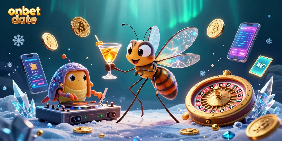 Experience the vibrant onbet date scene with a frozen mosquito mascot and a trilobite DJ.