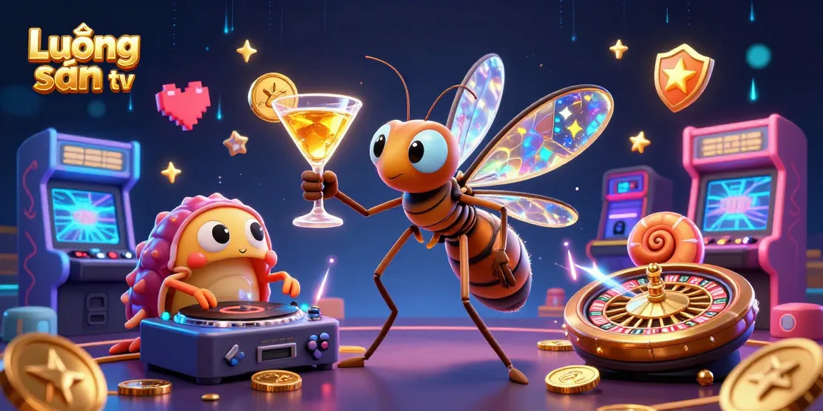 Lương sơn tv offers vibrant casino excitement highlighted by animated mascot and gaming elements.