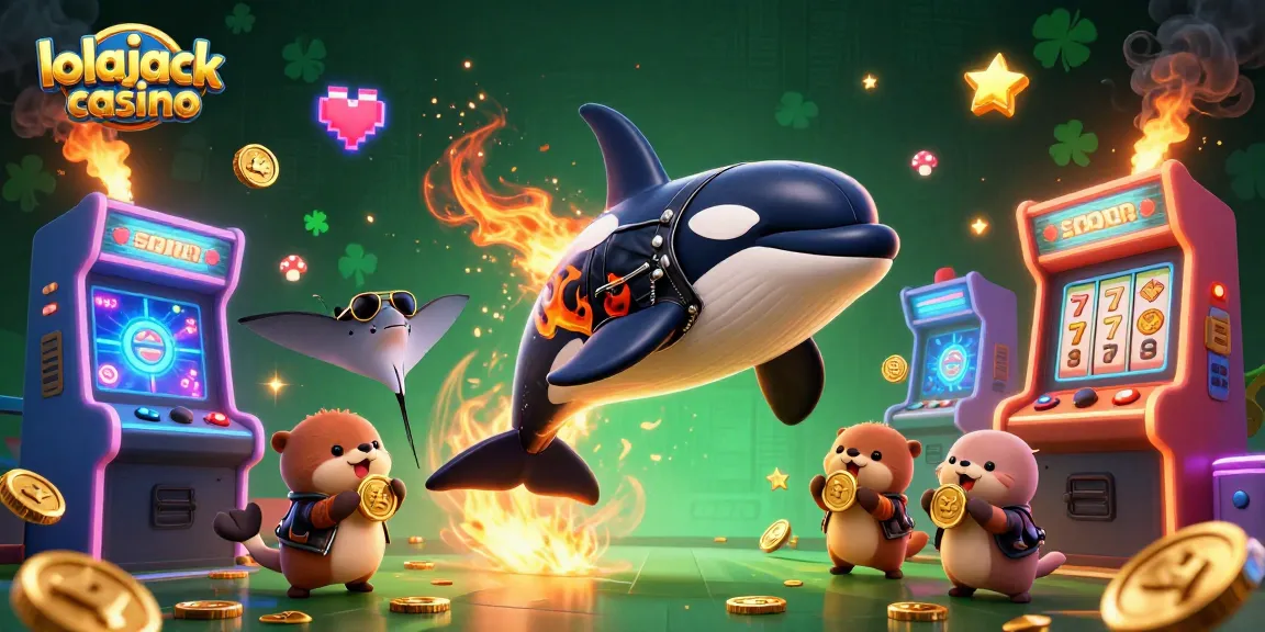 Experience fun at lolajack casino with a vibrant underwater gaming scene featuring playful characters and exciting game elements.