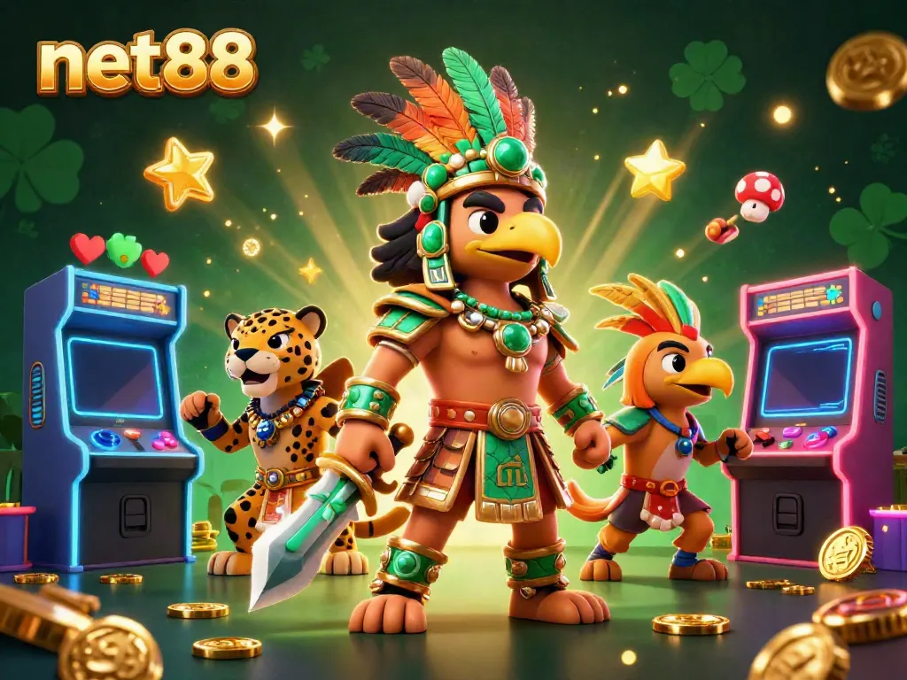 Experience thrilling casino action with net88 featuring vibrant characters and rich gaming elements.