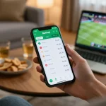 Engaging with lc88 betting app on smartphone showing live odds and bets placed for strategic wagering on sports