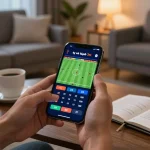 Place bets on tỷ số trực tuyến 7m through a mobile app in a cozy home environment.
