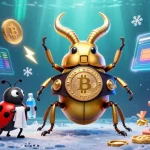 Experience the thrill of betting at tv88 with vibrant casino-themed characters and glowing crypto elements.