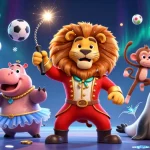 Engage in tr88 themed gaming with a vibrant circus scene showcasing animated characters and dynamic sports elements.