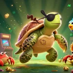 Engage with SV88's vibrant casino adventure featuring a pirate turtle, hermit crab, and parrotfish.