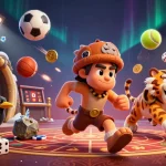 Experience the thrilling casino atmosphere of tx88 with a prehistoric twist, featuring animated characters and dynamic gaming elements.