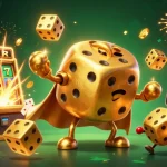 Experience the excitement at xo88 with a vibrant 3D casino scene featuring golden dice and dynamic slot elements!