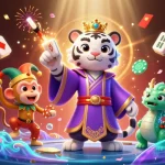 Experience winning at ea88 with vibrant 3D cartoon gaming characters showcasing festive casino elements.